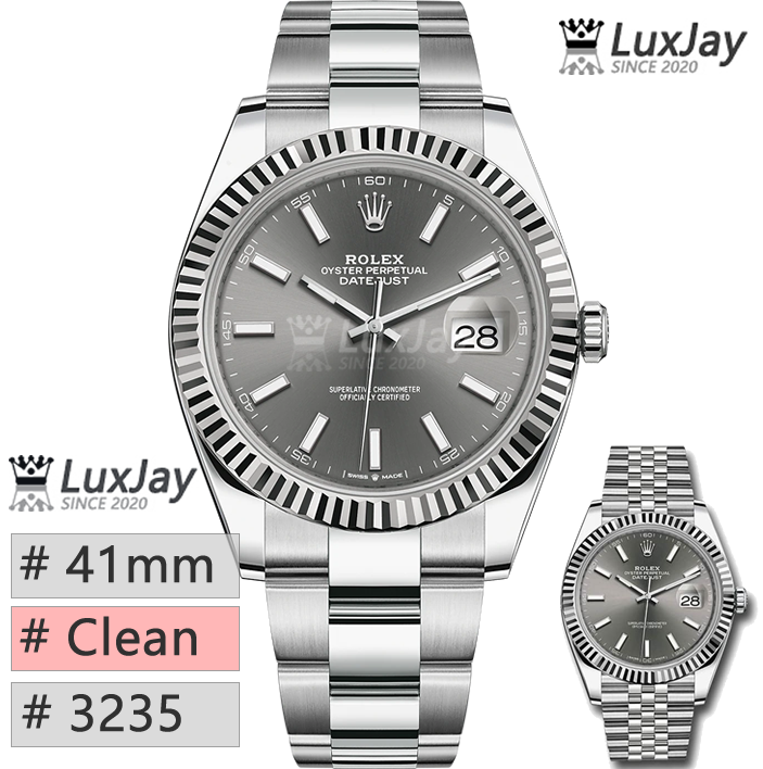 CLEAN 3235 41MM 롤렉스 데이저스트 데이트저스트 슬레이트 DateJust41 126334-0013-0014