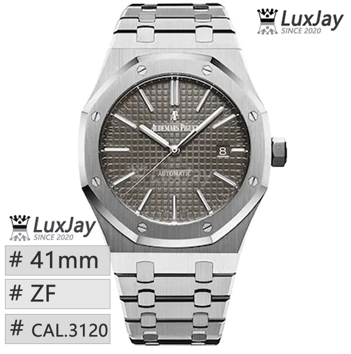 ZF 3120 41MM ROYAL OAK STEEL GREY DIAL 15400OR