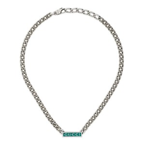 구찌 925실버  여성 목걸이Gucci logo 678713 40+5cm  23g