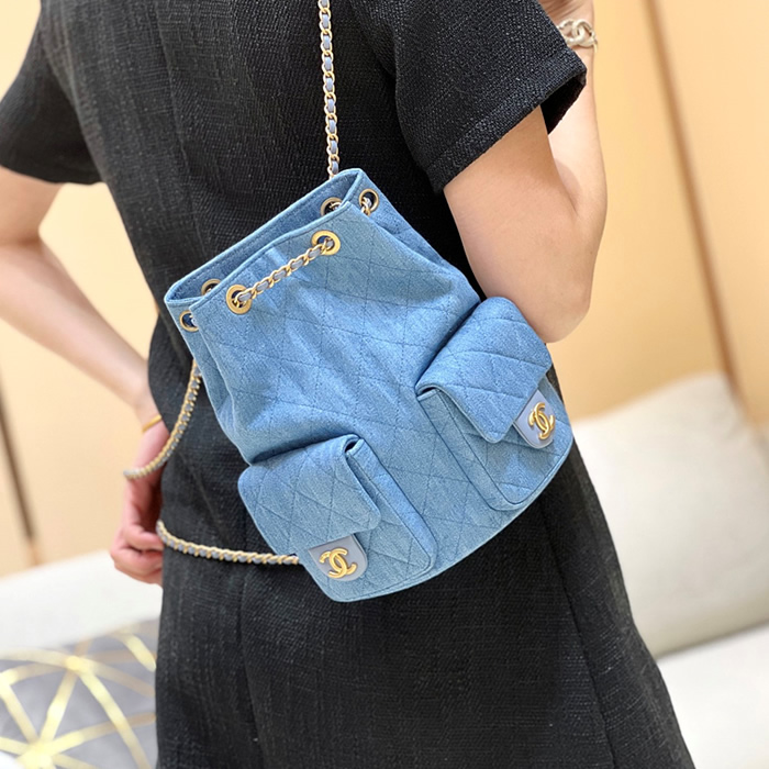 SSA 샤X 25C 크루즈 투 포켓 데님 백팩  18*24.5*8cm