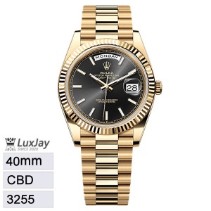 C 40mm 3255 로렉스 데이데이트 옐로우골드 검판 228238 207.8g