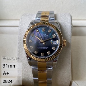 A+ 31mm 2824 롤렉스 데이트스트 블랙 MOP 다이아몬드 다이얼 278273