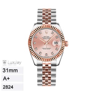 A+ 31mm 2824 롤렉스 Datejust 31 에버로즈 골드 178271