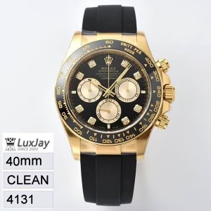 CLEAN 40mm 4131 데이토나 블랙 골드 오이스터 플렉스 다이아 8P