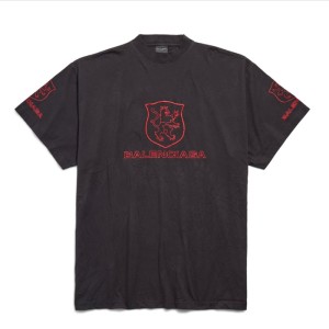 발렌시아가 남성 Lion Club 버사이즈 티셔츠 787349TRVR98478