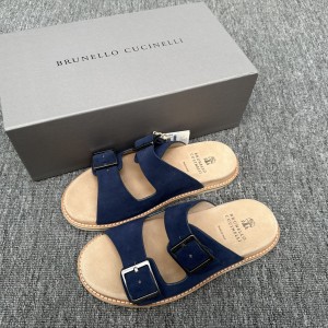 Brunello Cucinelli 남자 캐주얼 남성 슬리퍼