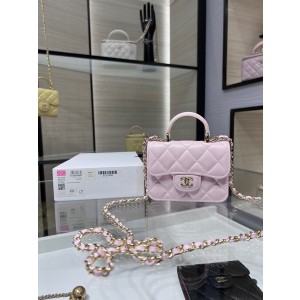SA 샤* 클래식 탑핸들 플랩 코인퍼스 체인백 (AP2200) w9.5×h12.5×d3.5cm
