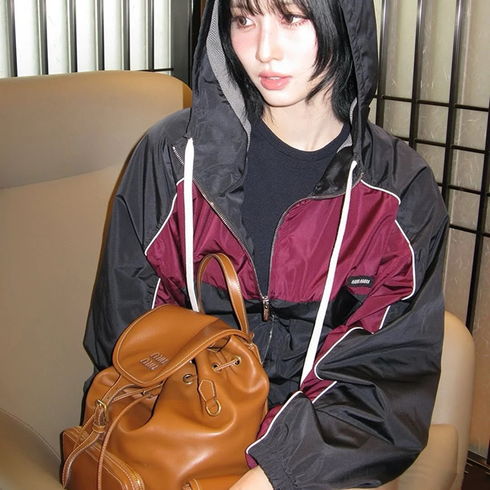 Miumiu 25 후드 지퍼 재킷 남녀 공용
