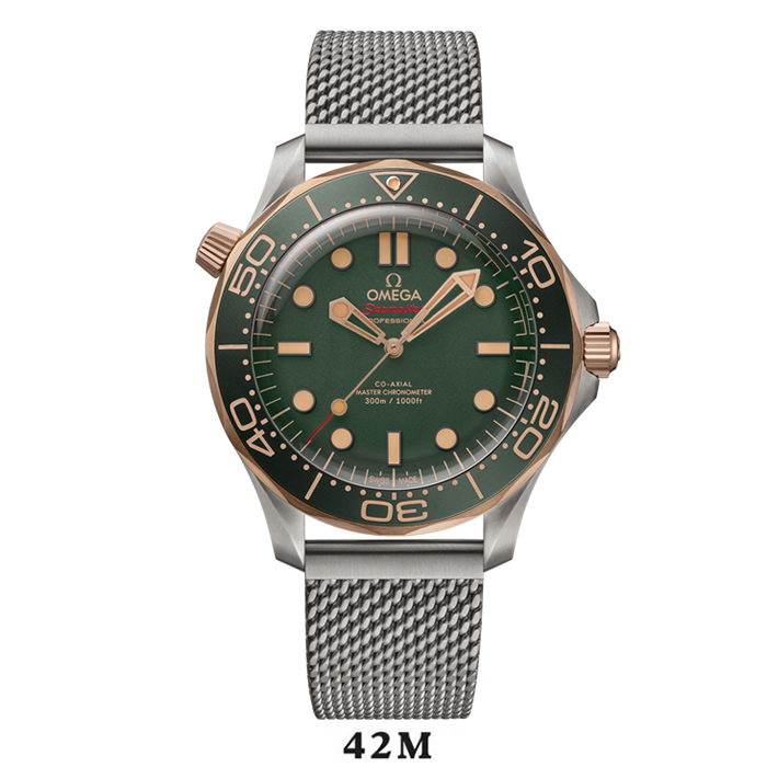 VS 42mm [007시계] 오메가 씨마스터  코액시얼 마스터 크로노미터210.90.42.20.10.001티타늄 소재 시계줄 업그레이드(최신버전)