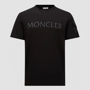 MONCLER 라미네이트 로고 코튼 티셔츠