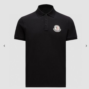 MONCLER 로고 패치 폴로 티셔츠