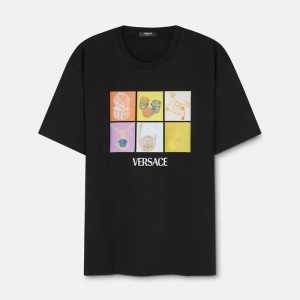 Versace 팝 주얼 프린트 티셔츠
