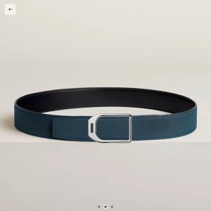 에르메스 JOCKEY 벨트 버클 & 양면 가죽 스트랩 38mm
