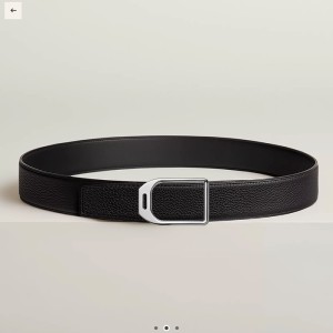 에르메스 JOCKEY 벨트 버클 & 양면 가죽 스트랩 38mm