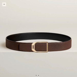 에르메스 JOCKEY 벨트 버클 & 양면 가죽 스트랩 38mm