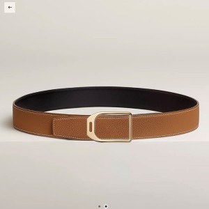 에르메스 JOCKEY 벨트 버클 & 양면 가죽 스트랩 38mm