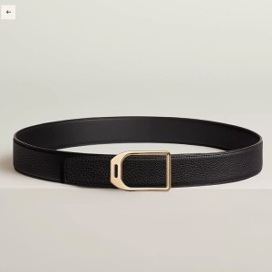 에르메스 JOCKEY 벨트 버클 & 양면 가죽 스트랩 38mm