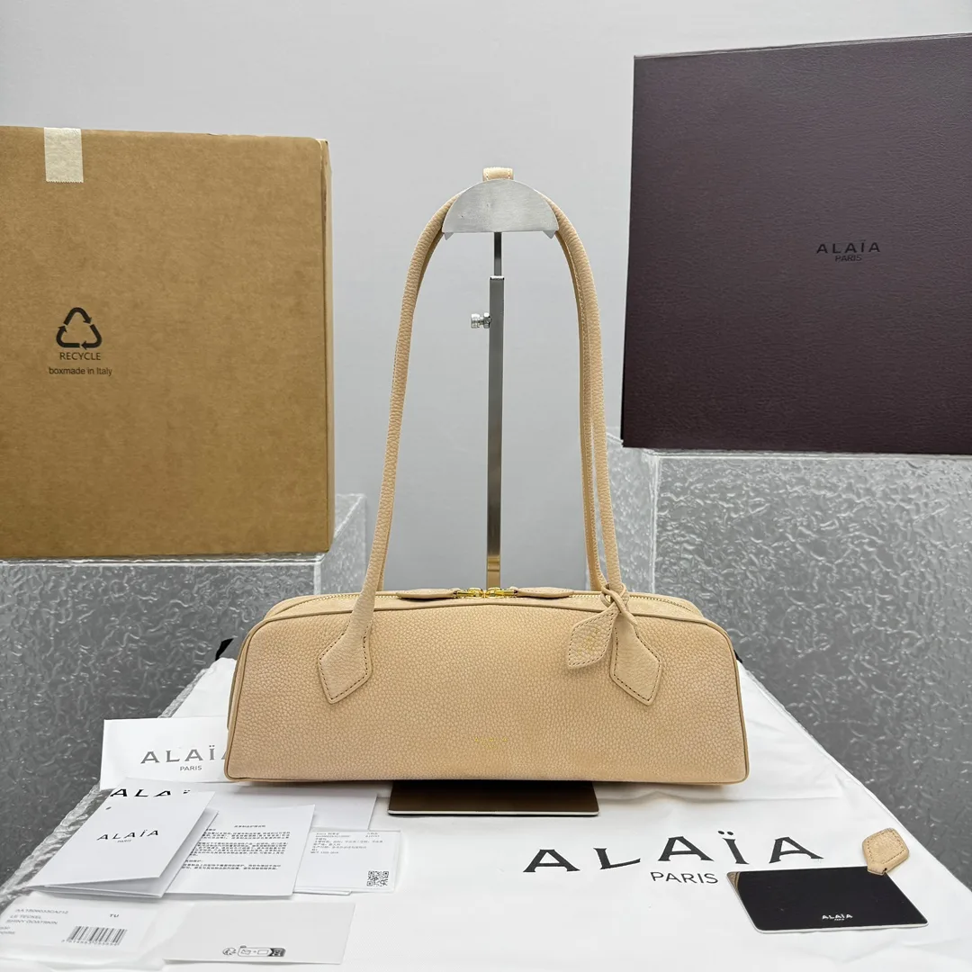 Alaia 알라이아Le Teckel 레더 숄더 백 33x10x11cm
