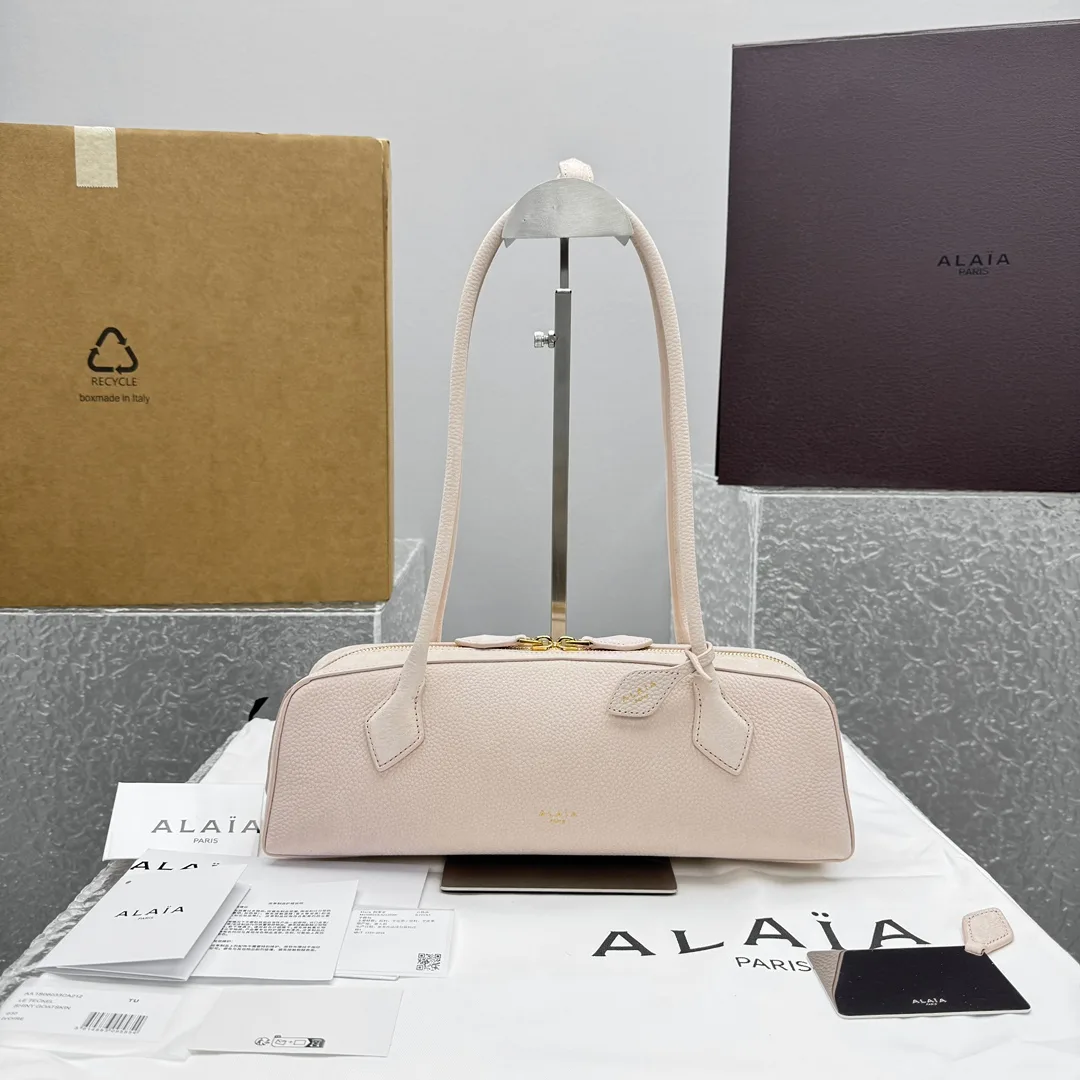 Alaia 알라이아Le Teckel 레더 숄더 백 33x10x11cm