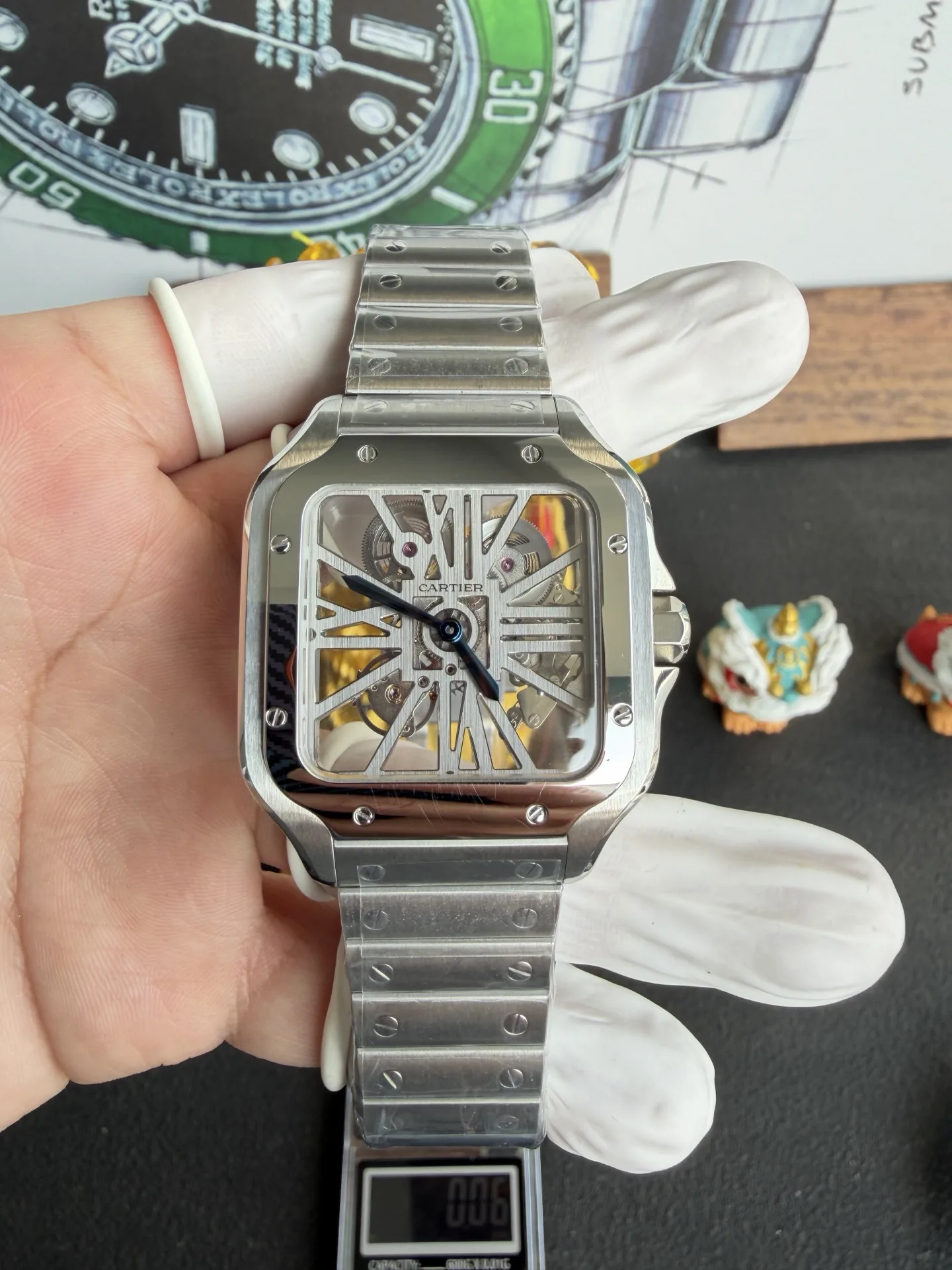 RICH l 9611MC l 39.8mm l 카르티에 산토스 WHSA0015