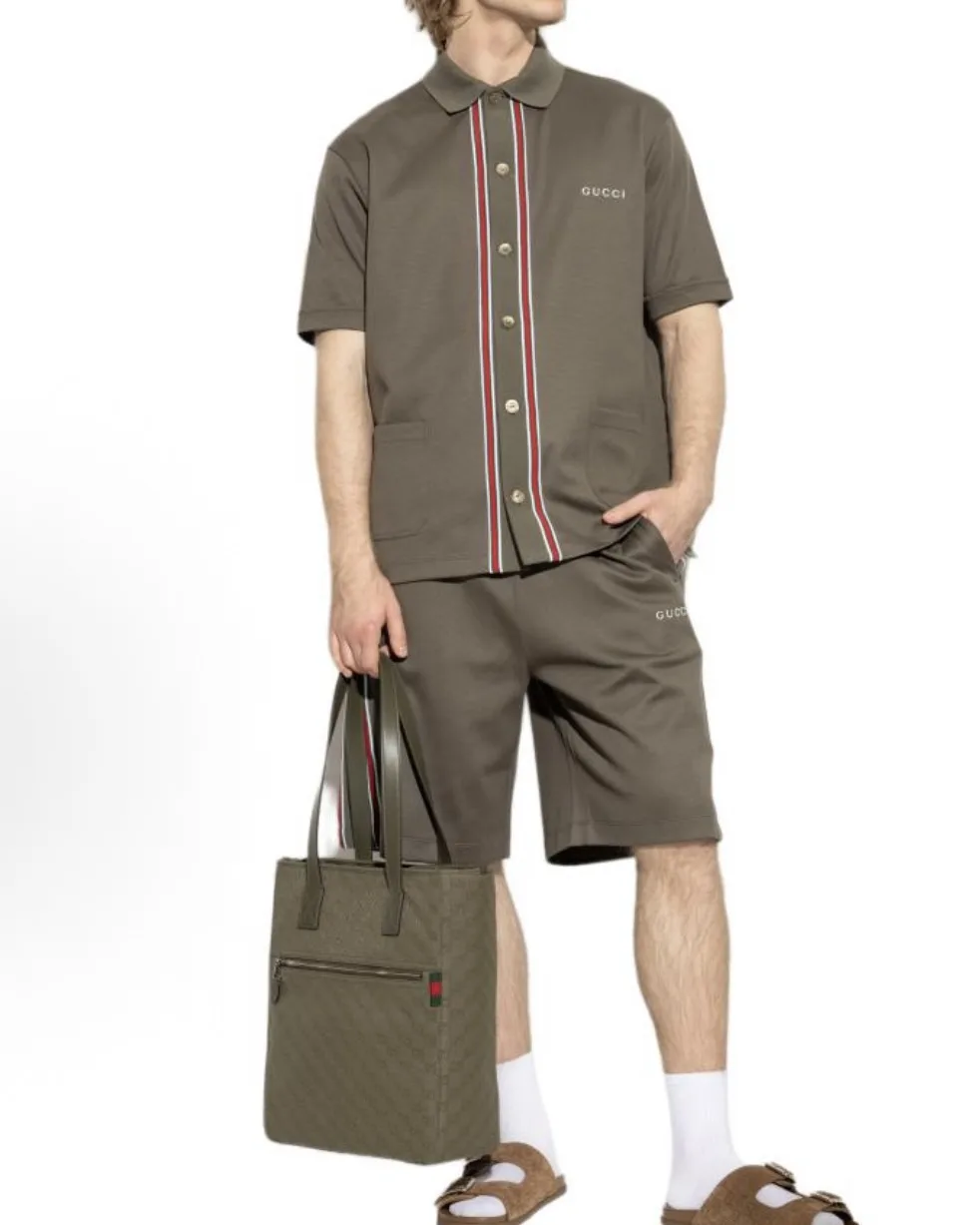 GUCCI Web Stripe Logo Polo Shirt