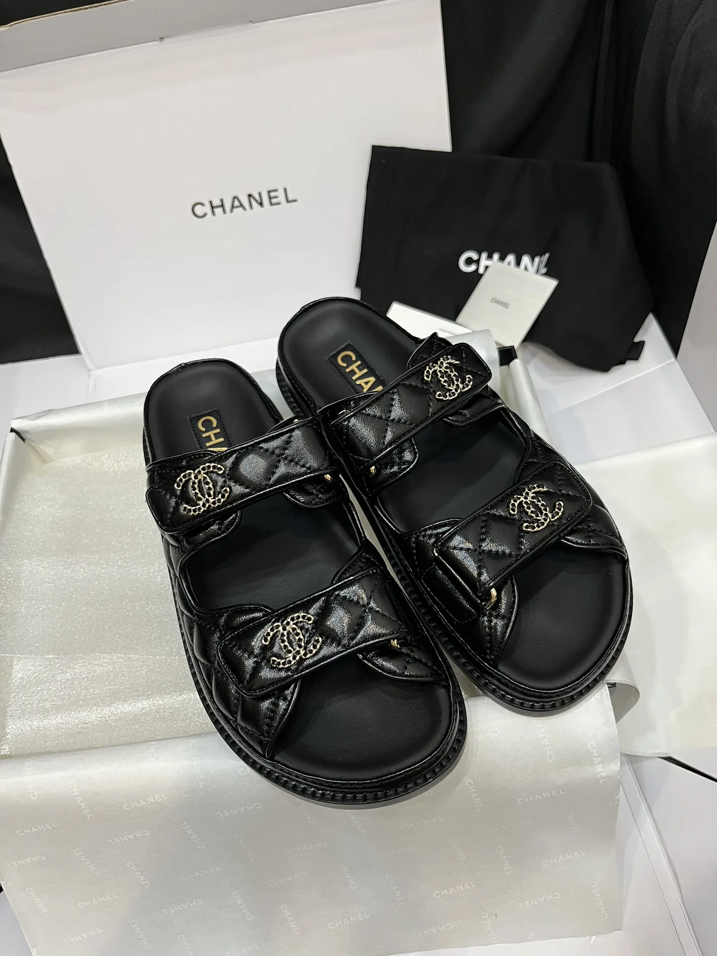 25년 샤 ƆC 넬 CC로고 슬리퍼
